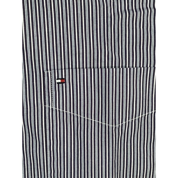 Tommy Hilfiger Button Down Shirt Mens Large LS Blue White Striped Mid 00’s - Picture 3 of 6